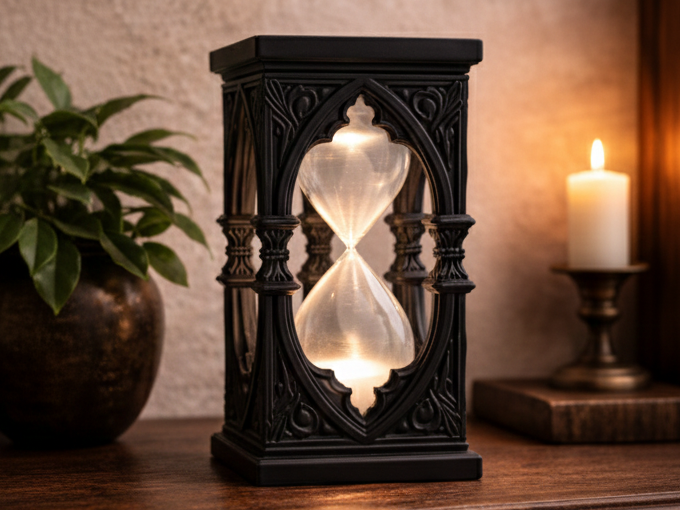 Gothic Arch Light: Luminous Hourglass