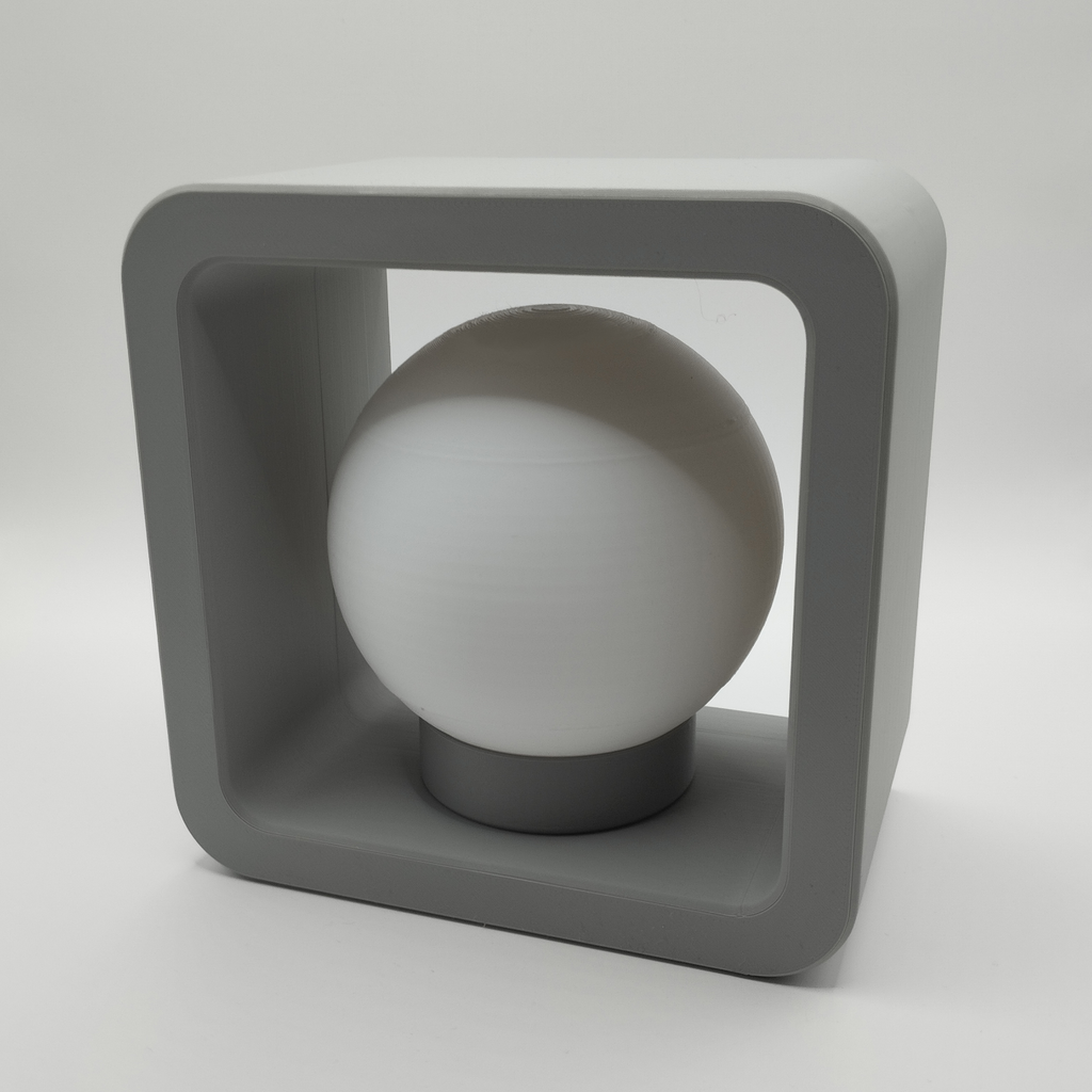 Minimalist Framed Sphere LED Lamp – Modern Ambient Table Light
