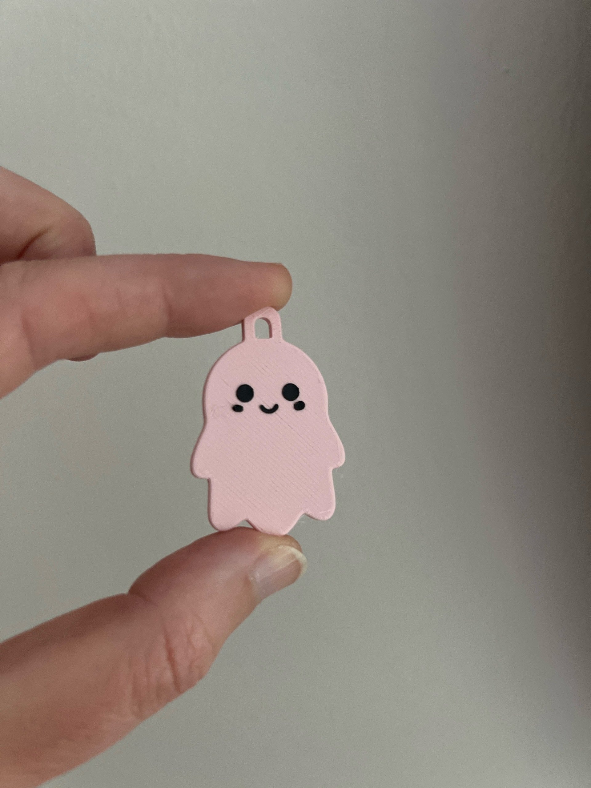 Glow-in-the-Dark Cute Ghost Keychain