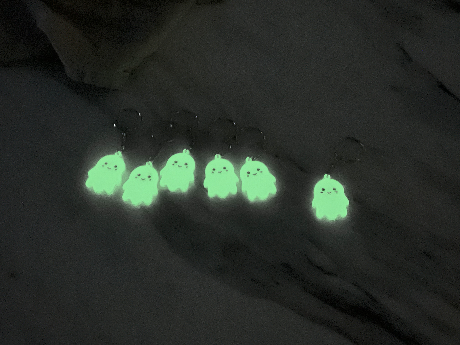 Glow-in-the-Dark Cute Ghost Keychain